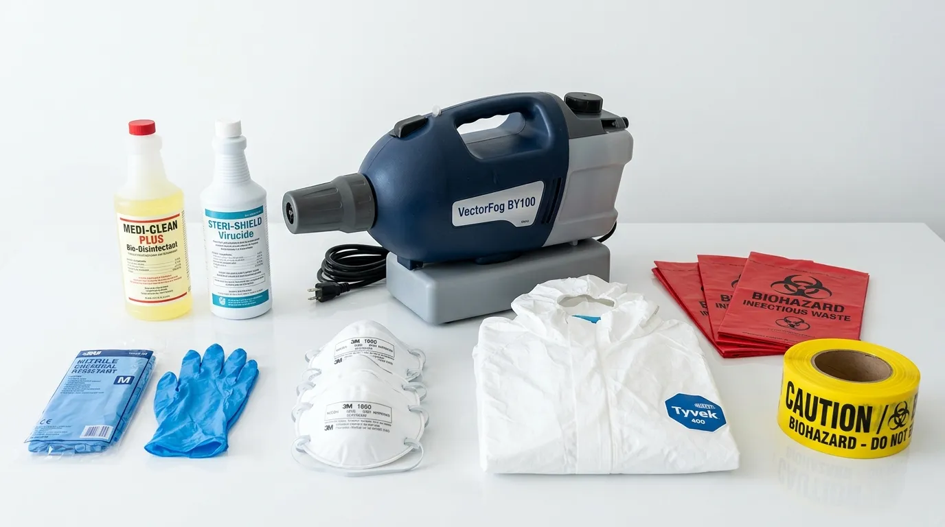 Professional biohazard remediation crew working in Orland Park