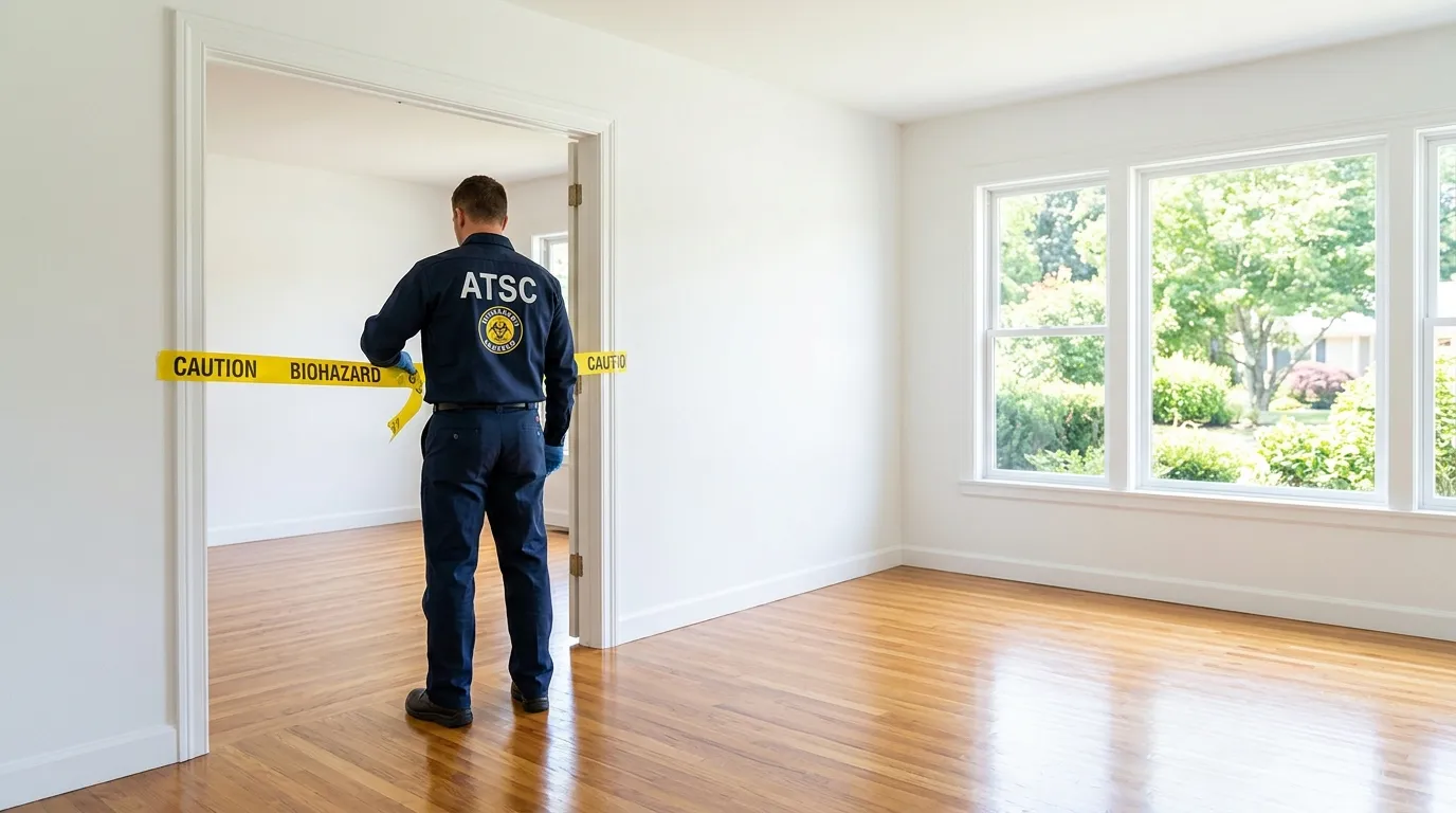 Certified biohazard cleanup crew performing Decomposition Cleanup in Orland Park